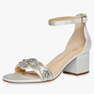 Betsey Johnson White Heeled Sandals